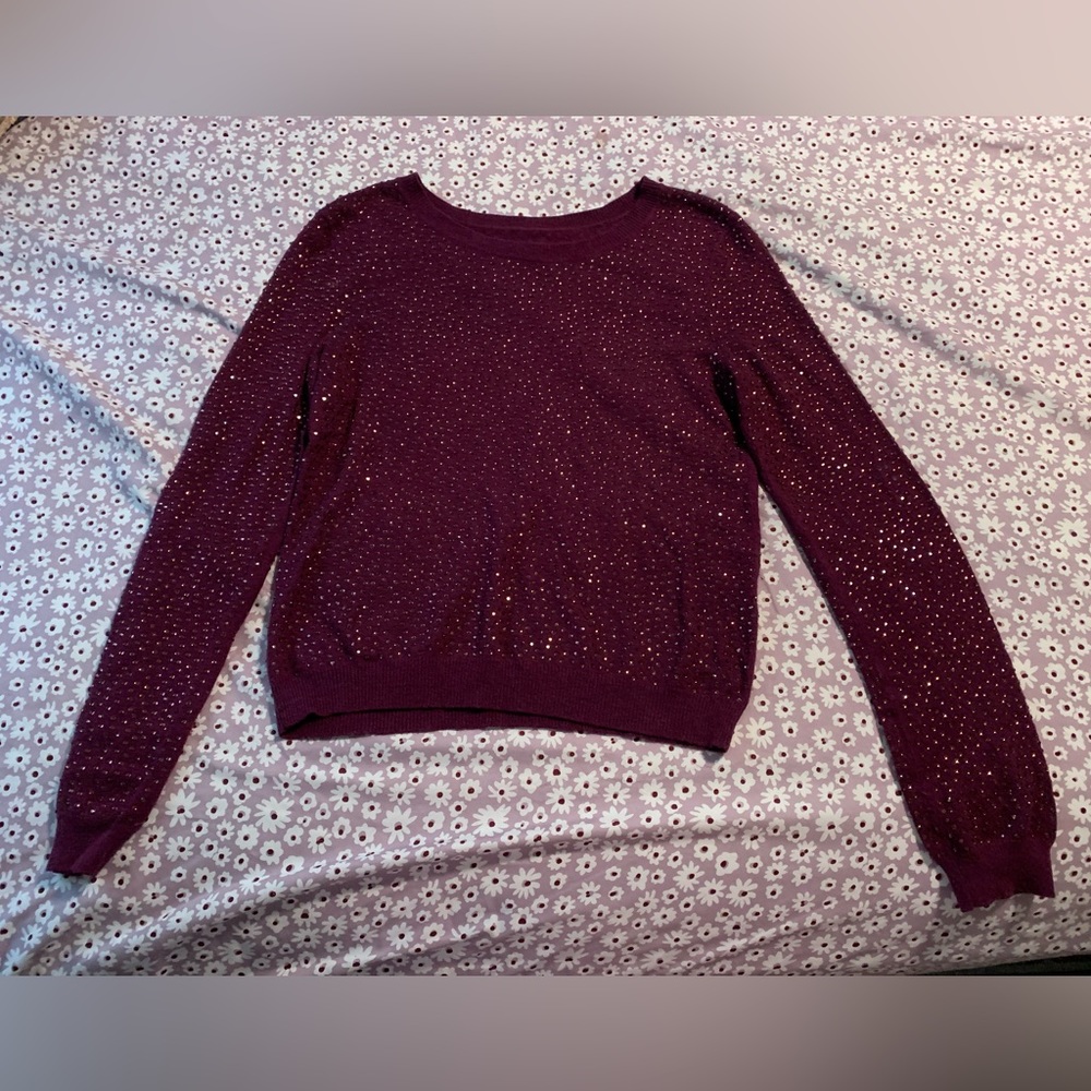 ASO Taylor Swift Alice + Olivia Cena Purple Rhinestone Sweater Eras Tour - Picture 5 of 13